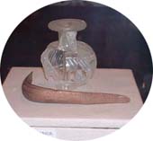 [strigil and oil jar]